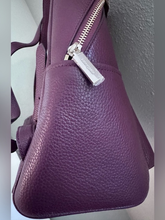 Kate Spade Burgundy Pebbled Leather Backpack with Front Zip Pocket NWT main image 8